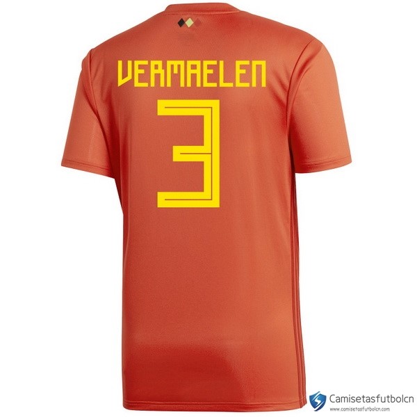 Camiseta Seleccion Belgica Primera equipo Vermaelen 2018 Rojo